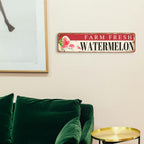 Farm Fresh Watermelon Sign Watermelon Decor Vintage Metal Tin Sign Farmers Market Decor Farm Fresh Watermelon Locally Grown Signs For Home Kitchen Cave Garage Bar Art Plaque Wall Decoration 4x16 Inches