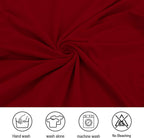 JQinHome 8 Pcs Dining Chair Slipcover,High Stretch Removable Washable Chair Seat Protector Cover for Home Party Hotel Wedding Ceremony (Red)
