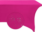 Spandex 4ft Waterproof Table Cover for Party,Wedding, Banquet, and Events(Fuchsia)
