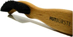 Valentino Garemi Traditional Hat Cleaning Brush | Remove Dust, Dry Stains, Rain Spots, Sweat Marks, Pet or Human Hair | Genuine Boar Hair Made in Germany (Black Bristles)