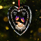 Pawfect House Custom Heart Glass Ornament, Personalized Christmas Memorial Sympathy Gifts for Family Members, I Have You in My Heart, Sympathy Ornaments Gifts for Loss of Loved One, Christmas Decor