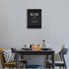 Believe Verb Inspirational Canvas Wall Art Motivational Positive Posters Wall Decor Painting Picture Printed Artwork for Living Room Modern Home Office Decor Framed Ready to Hang[18" W x 24" H]
