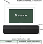 POVISON Fully-Assembled Mid Century Glossy Sintered Stone TV Stand, 78.74" Wood Media Console with Adjustable LED Light, Entertainment Center with Storage for Living Room