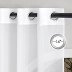 NICETOWN Kitchen Curtains 36 inches Long, Grommet Voile Sheer - Image 2