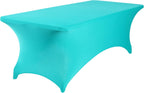 Spandex 8ft Waterproof Table Cover for Party,Wedding, Banquet, and Events(Turquoise)