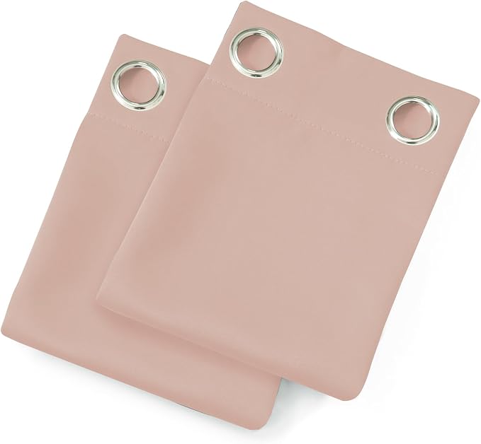 Blush Thermal Blackout Curtains/52 x 72 Inch/Set of 2 Panels Room Darkening - Image 9