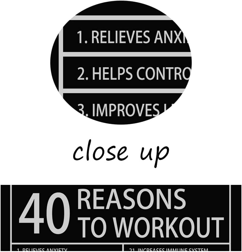 Inspirational Posters Motivational Wall Art 40 Reasons to Workout Picture Prints on Canvas Modern Home Decor Painting Artwork for Living Room Office Stretched and Framed Ready to Hang [30''W x 40''H]