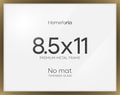 Homeforia 8.5x11 Diploma Frame Bronze, High End Metal 8.5 x 11 Certificate Frames, 11x8.5 Document Frame for Wall or Tabletop, 8.5by11 Letter Size Graduation Frames, Tempered Glass, Wall Kit, Set of 1