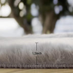 ORINOVA Silver Grey Plush Washable Area Rugs 8x10 Shag Rugs - Image 2