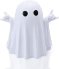 Halloween Ghost Figurine Halloween Desk Ornaments Funny Gestures Spooky Ghost Statue Cartoon Cute Mini Resin Spooky Ornaments for Holiday Home and Office Decorations