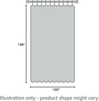 Yakamok Grey 100% Blackout Patio Door Curtain Panels W100 x L108, 1 Panel | - Image 9