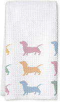 Dachshund Kitchen Towel, Waffle Weave Microfiber Wiener Dog Hand Towel, for Women, Dachshund Decor Accent for Bathroom or Kitchen