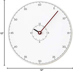 Stephanie Imports Modern Minimalist Thermometer Red Wall Clock
