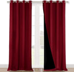 NICETOWN 100% Blackout Blinds, Burgundy Red, Laundry Room Decor Window by NICETOWN