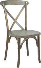 EMMA + OLIVER Medium with White Grain X-Back Chair