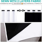 NICETOWN White 100% Blackout Curtains 45 inches Long, 2 Thick Layers Completely - Image 5