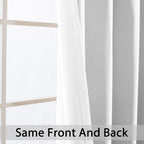 Yakamok Room Darkening Curtains 62x96 inch Length Pure White-Living Room | 2 - Image 6