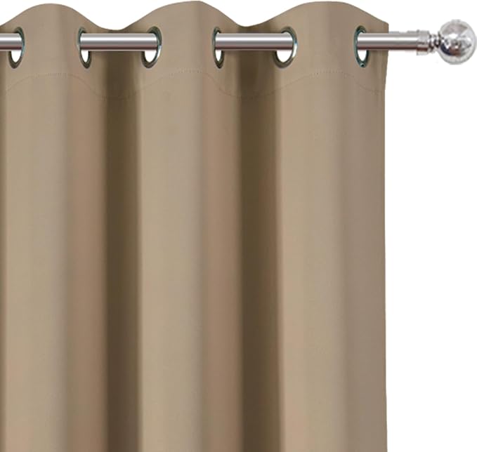 Natural Thermal Blackout Curtains/42 x 84 Inch/Set of 2 Panels Room Darkening - Image 5