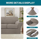 Turquoize 3 Piece Sofa Covers for 2 Cushion Couch Sofa Slipcover Soft Couch - Image 4