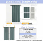Simplebrand Dark Green Blackout Curtains - Image 9