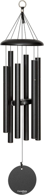 Corinthian Bells by Wind River - 30 inch Black Wind Chime for Patio, Backyard, Garden, and Outdoor Decor (Aluminum Chime) Made in The USA