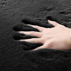 ORINOVA Black Fluffy Rug 5x8 Area Rugs - Image 7