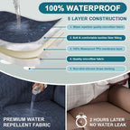 Turquoize 100% Waterproof Sofa Covers Chaise Lounge L Shape Sofa Protector Slip - Image 3