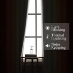 Burnt Orange and Greyish White Ombre Blackout Curtains 52Wx63L Inch Long | - Image 3