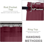 Sheer Curtains 2 Panels Set for Bedroom Living Room, Soft Solid Rod Pocket - Image 3