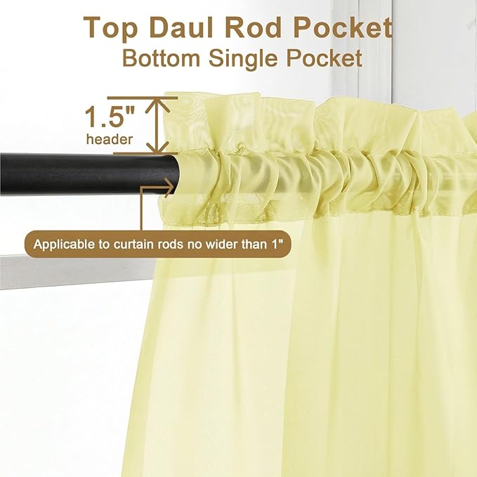 Chyhomenyc Sheer Valances for Windows - Image 5