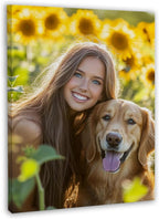 Personalized Photo Canvas Print Wall Art Custom Canvas Prints with Your Photo Customized Canvas Picture Frame Gifts for Pet Baby Family Mom Dad Men Women Couple Boyfriend Girlfriend