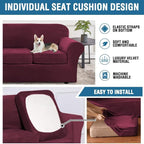 H.VERSAILTEX Rich Velvet Stretch 2 Piece Cover Chair Slipcover Sofa Cover - Image 6