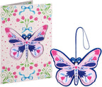 Lovepop Handmade Dazzling Butterfly HeartFelt Charm Card | Soft Felt Keychain for Wallet, Handbag, Car Key, Home Decor | Ornaments, Bag Charms, Key Ring, Purse Accessories, Gift Toppers