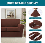 Turquoize 4 Piece Sofa Covers for 3 Cushion Couch Sofa Slipcover Soft Couch - Image 4