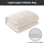 SHACOS 5x7 Ultra Soft Faux Rabbit Fur Area Rug, Non Slip Machine Washable - Image 5