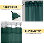Hunter Green Sheer Curtains 54 Inches Long 2 Panels - Image 3
