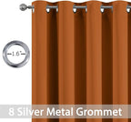 Yakamok Room Darkening Curtains 52x84 inch Length Burnt Orange-Living Room | 2 - Image 2
