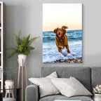 NWT Custom Canvas Prints with Your Photos for Pet/Animal, Personalized Canvas Pictures for Wall to Print Framed 48x32 inches