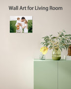 Personalized Custom Canvas Wall Art, Custom Canvas Prints with Your Photos for Living Room, Bedroom, Wedding Pet Baby Family Photo Framed Wall Art, Customized Photo Gift for Family，Friend，Lover，Pet