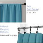 Simplebrand Ava Turquoise Short Blackout Curtains - Image 4