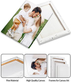 AbcCustomize Canvas Prints with Your Photos, Personalized Photo To Canvas Print for Bedroom, Living Room, Farmhouse Office Decor,Custom Canvas Wall Art for Gifts & Keepsakes, Ready to Hang