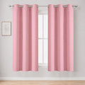 Pink Blackout Curtains 34 x 54 Inch Length/Set of 2 Curtain Panels/Thermal by Lemomo