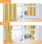 Blackout Curtains for Bedroom, 52 x 63 Inches Length, Light Yellow | Thermal - Image 4