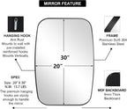 ANDY STAR Oval Mirrors for Bathroom, 20x30’’ Black Bathroom Vanity Mirror with Metal Frame, Black Oblong Bathroom Mirror for Over Sink, Modern Anti Rust Wall Mounted