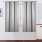 Light Grey Blackout Curtains 42 x 54 Inch Length Set of 2 Panels Grommet by Lemomo
