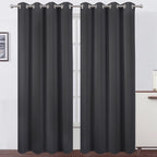 Dark Grey Thermal Blackout Curtains/52 x 95 Inch/Set of 2 Panels Room Darkening by Lemomo