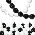 Black and White Quick Link Balloons, 100PCS Latex Linking Balloons for Making Balloon Wall Balloon Arch Balloon Chains and Wedding Birthday Baby Shower Engagement Graduation Party Decorations (6inch)