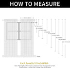 SpaceDresser Check Sheer Curtains 18 Inches Long - Image 5