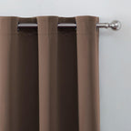 Blackout Curtains 52 x 90 Inch Long Chocolate Curtains Set of 2 Panels Room - Image 6