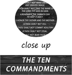 Inspirational Canvas Wall Art Office Print Christian Religion Pictures Motivational Picture The Ten Commandments Poster Painting Modern Inspiring Artwork School Living Room Wall Decor [18''Wx 24''H]